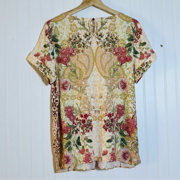 Soft Surroundings Cusabo Top Floral Print Short Sleeve Soft Classic Medium Fall - Picture 7 of 9
